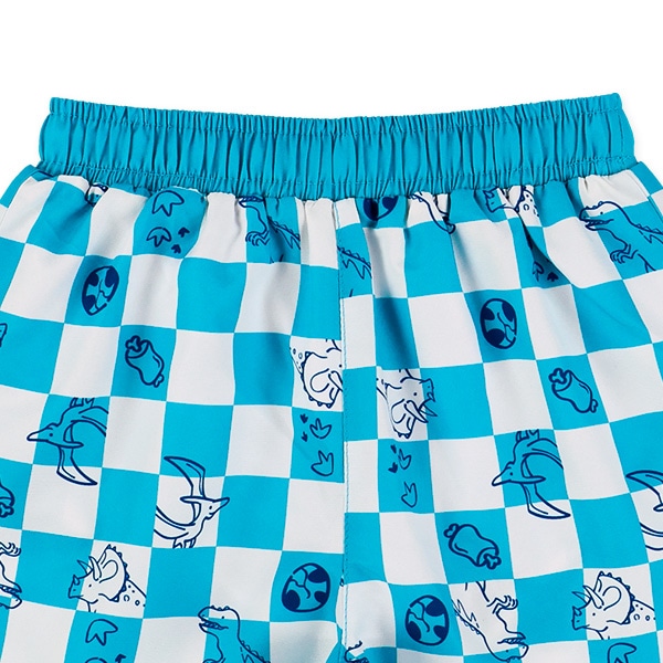恐竜チェッカー柄サーフパンツ