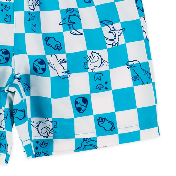 恐竜チェッカー柄サーフパンツ