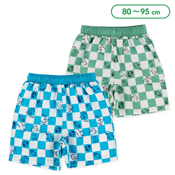 恐竜チェッカー柄サーフパンツ
