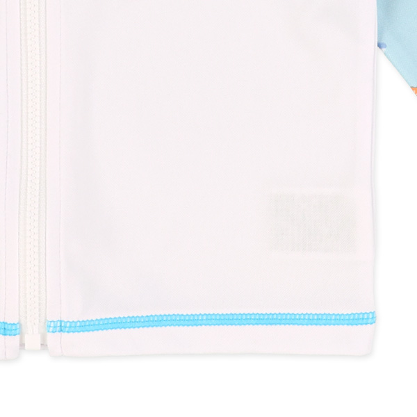 袖サメ柄胸ワンポイントラッシュガード