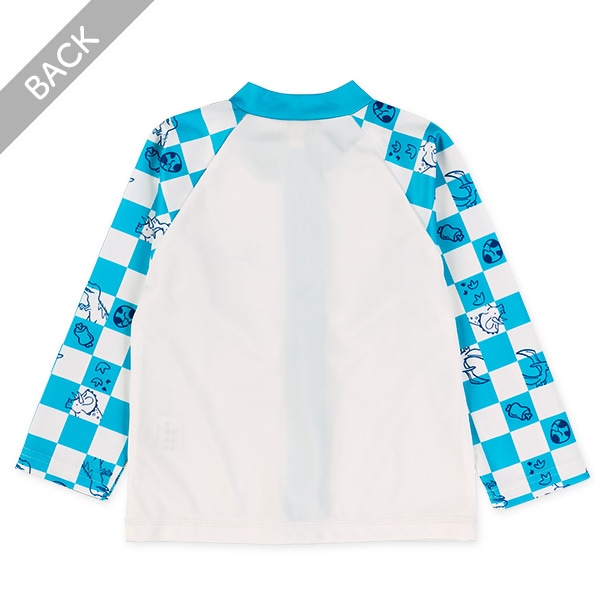 恐竜チェッカー柄ラッシュガード