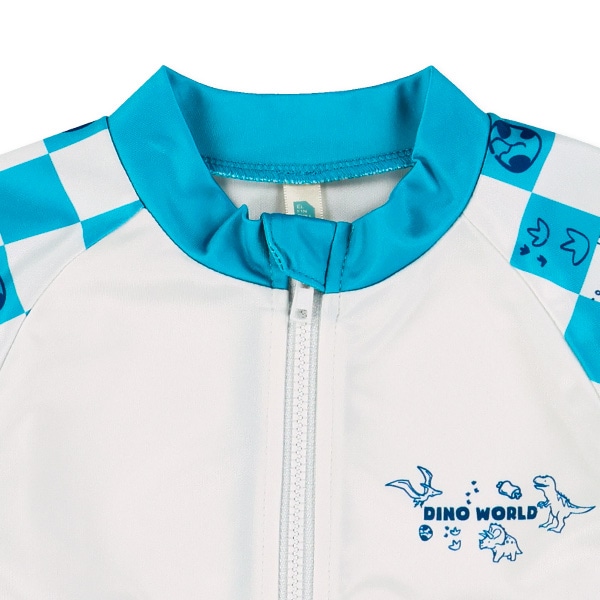 恐竜チェッカー柄ラッシュガード