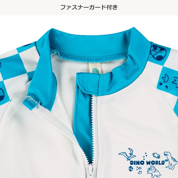 恐竜チェッカー柄ラッシュガード