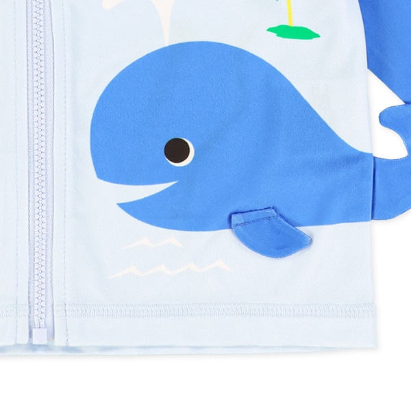 立体パーツ付きくじらラッシュガード