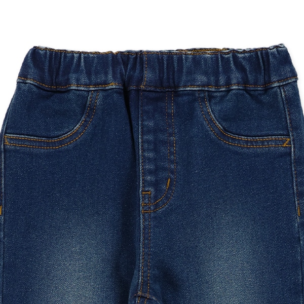 裏起毛リブ付きデニムパンツ