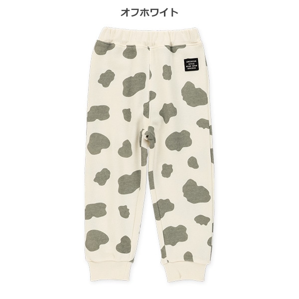 裏起毛うし柄ロングパンツ