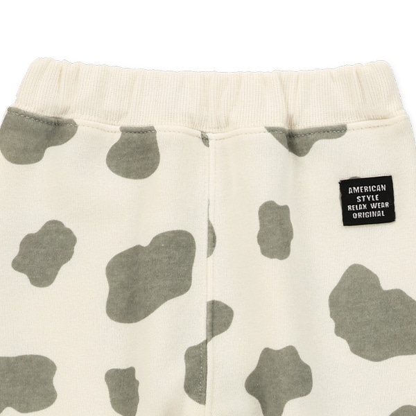 裏起毛うし柄ロングパンツ