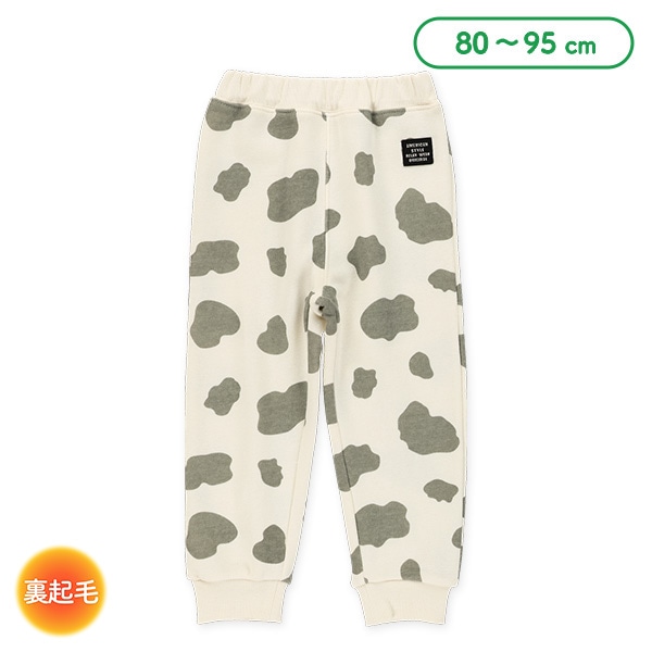裏起毛うし柄ロングパンツ