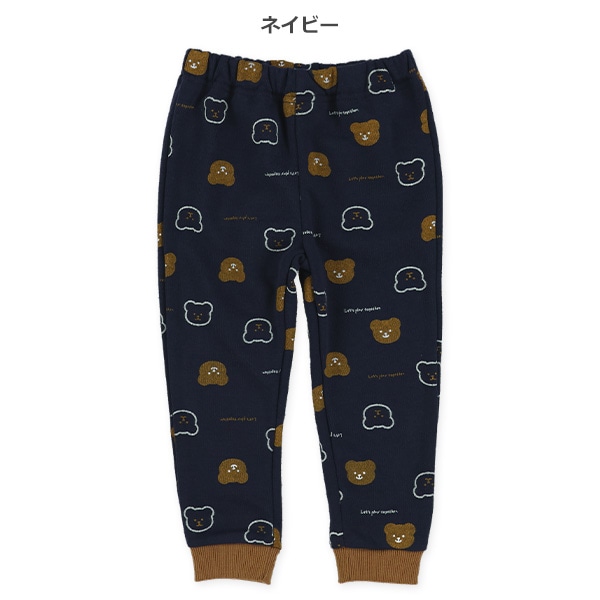 裏起毛くま総柄パンツ