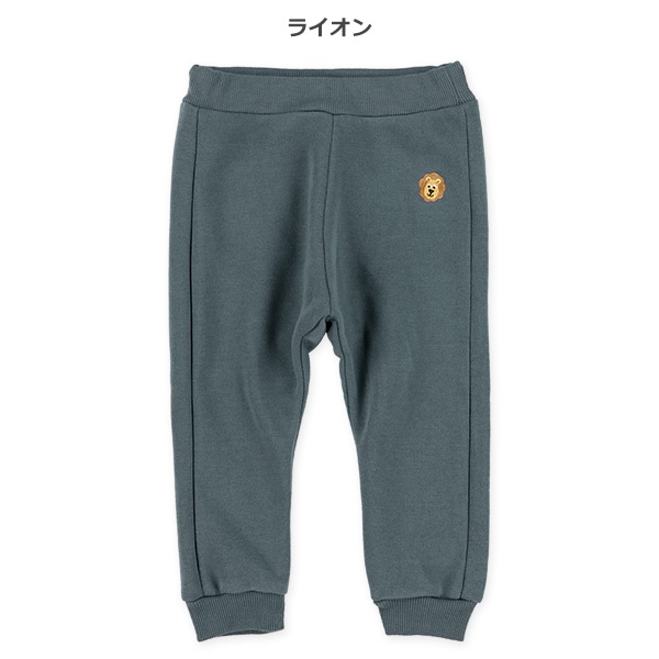 裏起毛ワンポイント刺繍パンツ