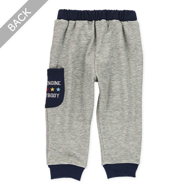 裏ベロアくるまアップリケポケットサルエルパンツ