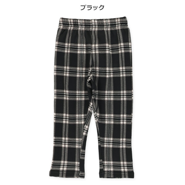裏起毛チェック柄のびのびパンツ