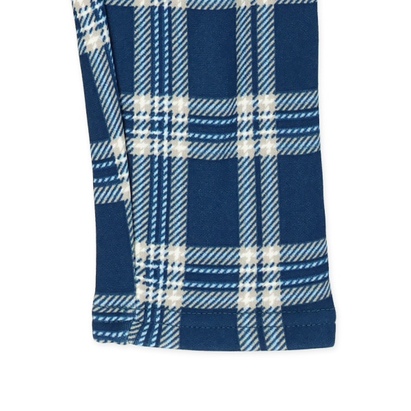 裏起毛チェック柄のびのびパンツ