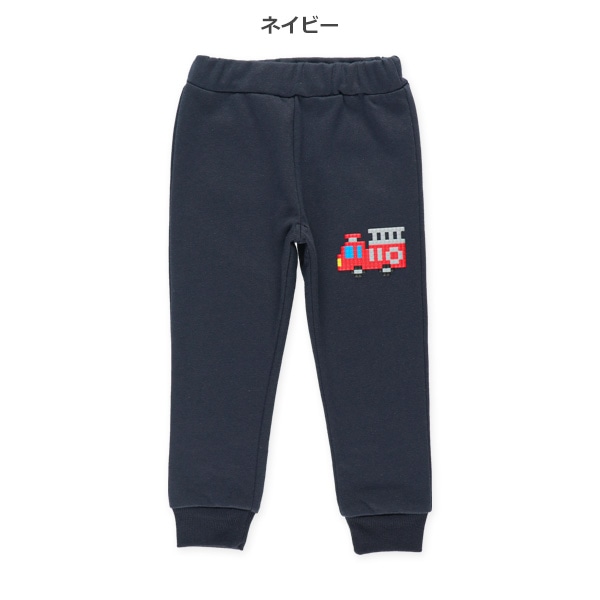 裏毛はたらくくるま発泡プリントロングパンツ