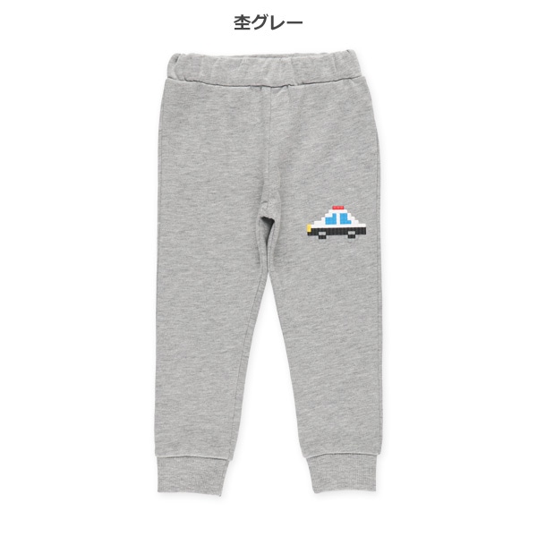裏毛はたらくくるま発泡プリントロングパンツ