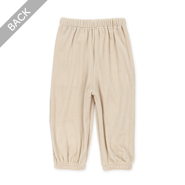 裏起毛くまアップリケ付きストレッチパンツ