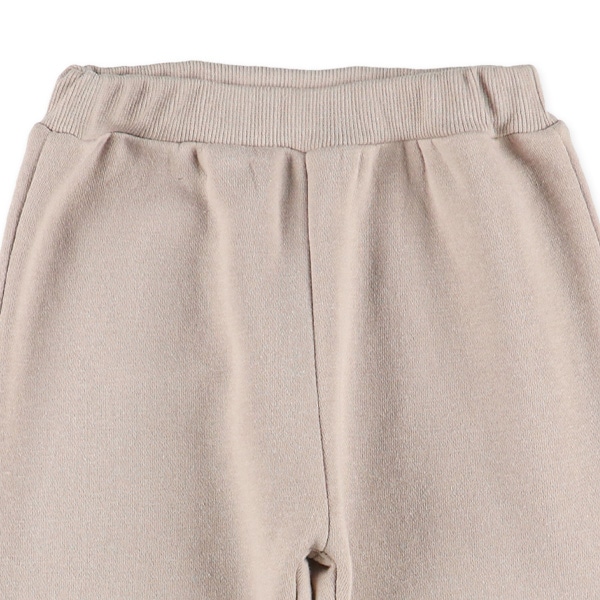 10分丈裏起毛裾いぬ発泡プリントロングパンツ
