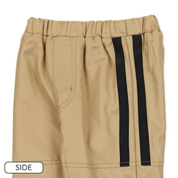 裏フリース裾リブタフタロングパンツ