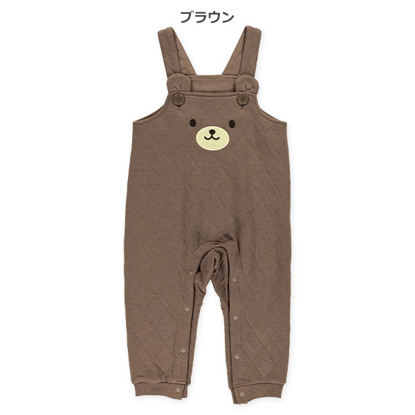 キルトくまサロペット