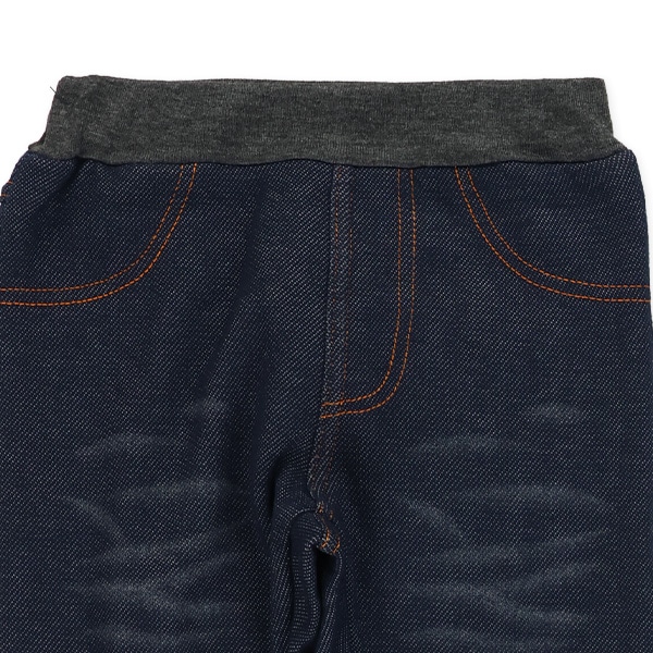 ウラぽか）デニムニットパンツ