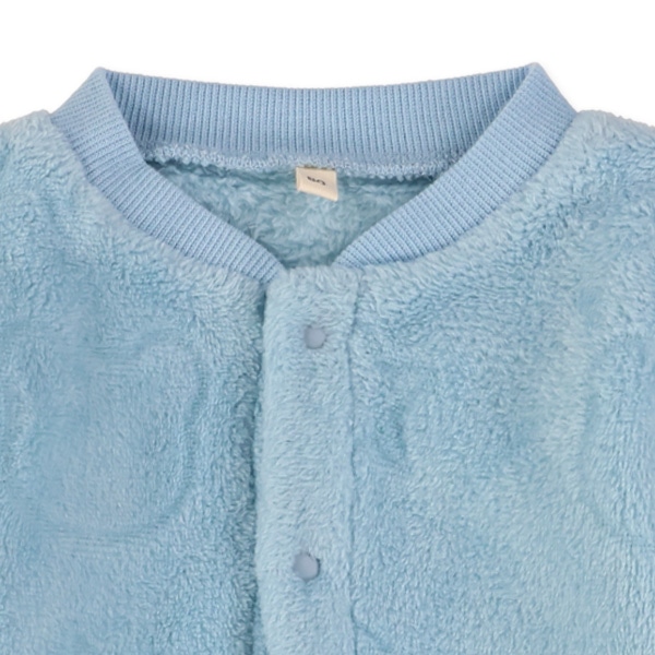 フリースエンボスくま星柄長袖カバーオール