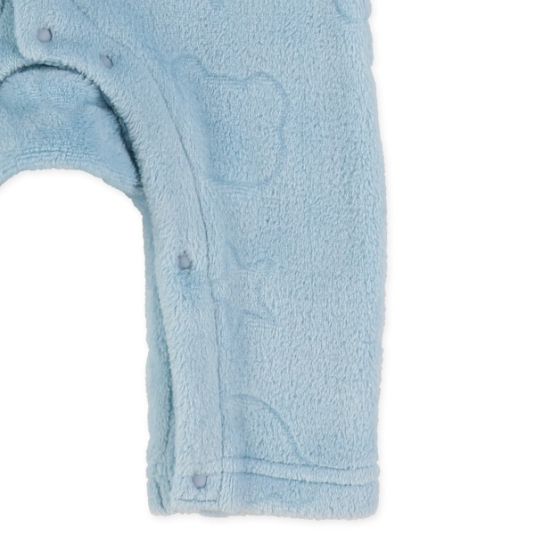 フリースエンボスくま星柄長袖カバーオール