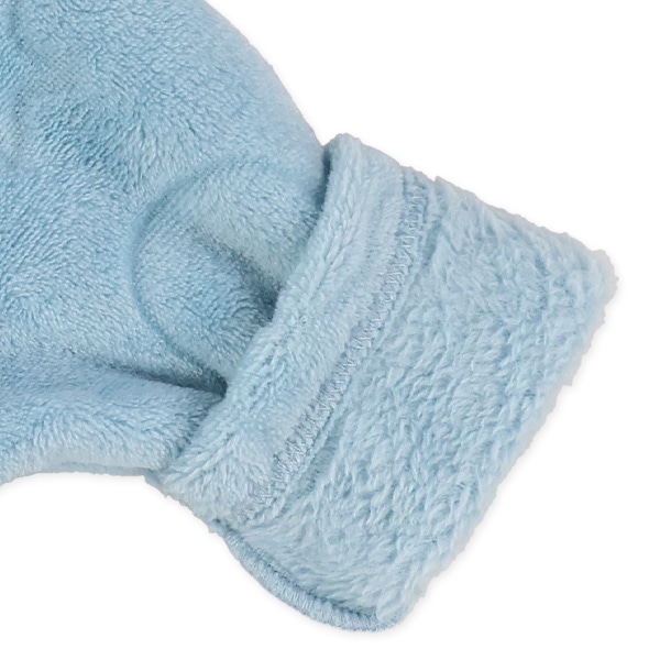 フリースエンボスくま星柄長袖カバーオール