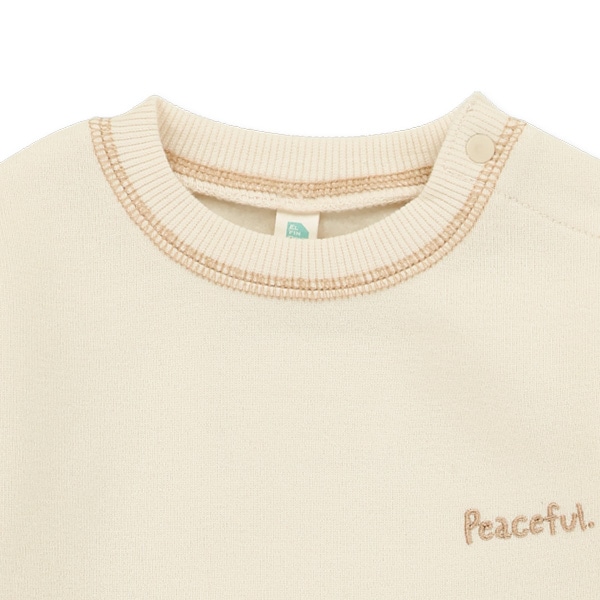 裏起毛配色ステッチ長袖カバーオール