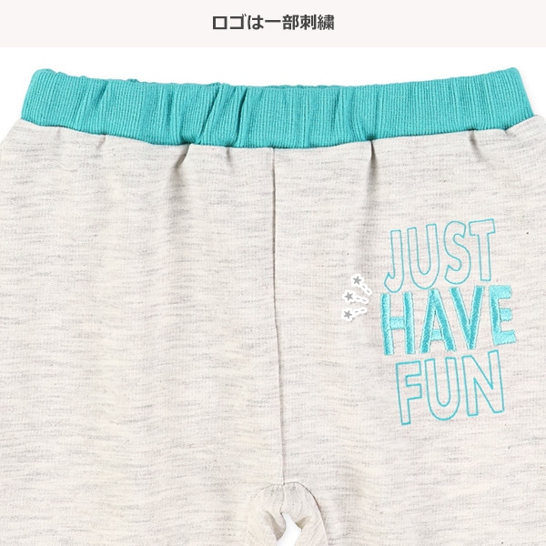 ミニ裏毛ロゴ刺繍ハーフパンツ
