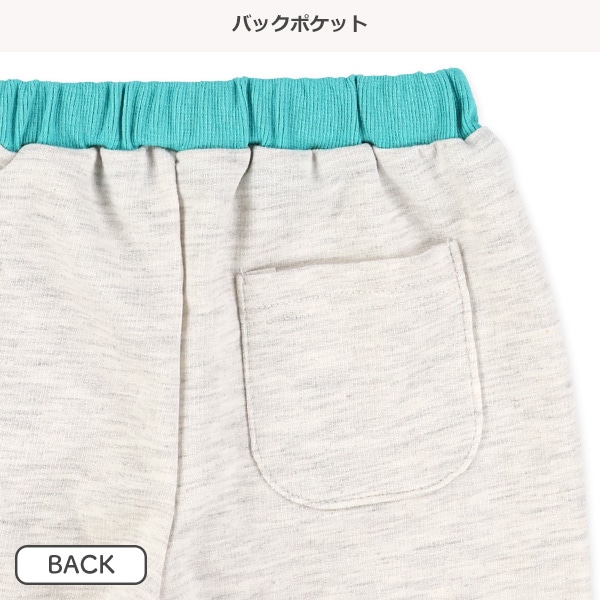 ミニ裏毛ロゴ刺繍ハーフパンツ