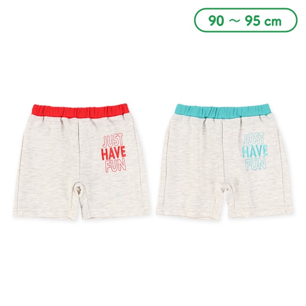 ミニ裏毛ロゴ刺繍ハーフパンツ