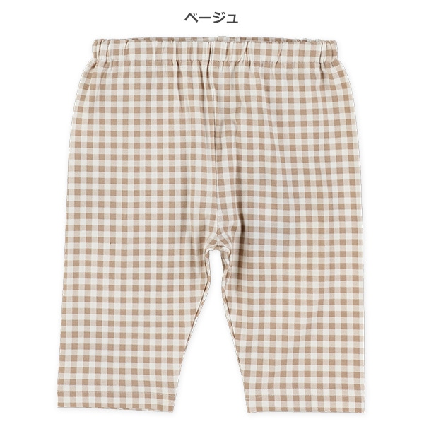 5分丈チェック柄レギンス