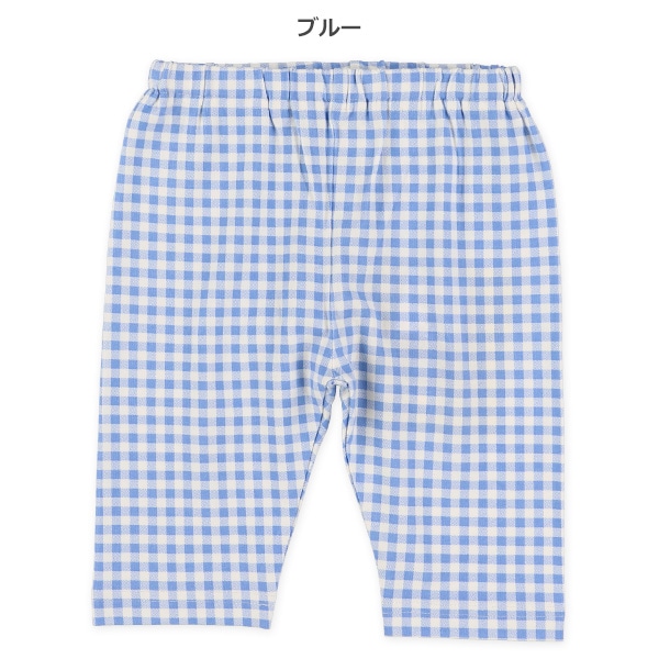 5分丈チェック柄レギンス