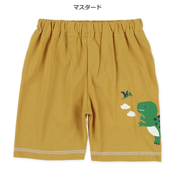 恐竜サイドプリントハーフパンツ