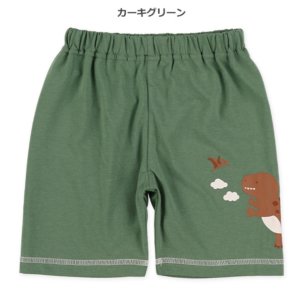 恐竜サイドプリントハーフパンツ