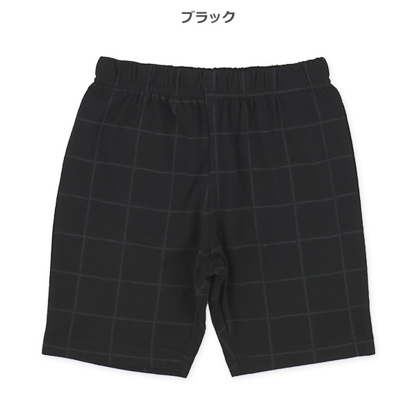 ニットチェックプリントハーフパンツ