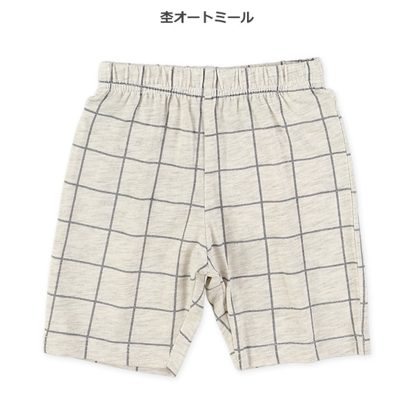 ニットチェックプリントハーフパンツ