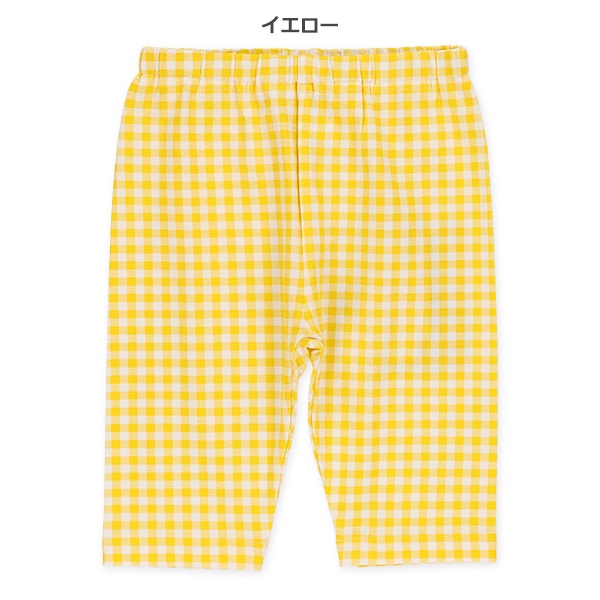 5分丈チェック柄レギンス