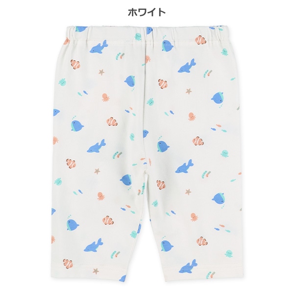 5分丈海の生き物柄レギンス