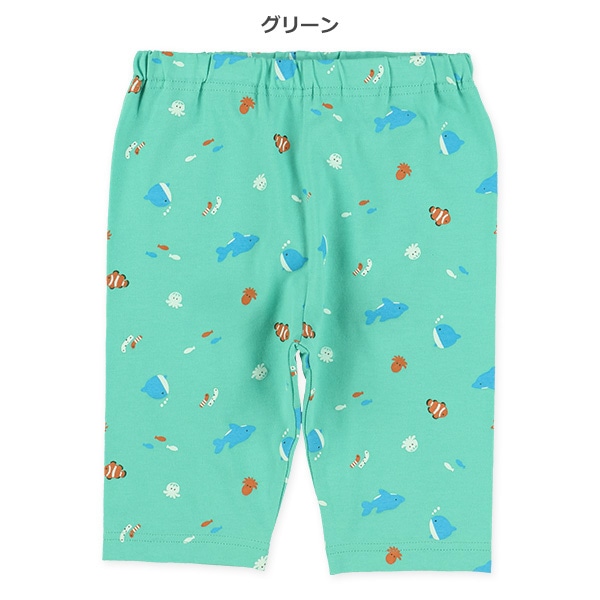 5分丈海の生き物柄レギンス