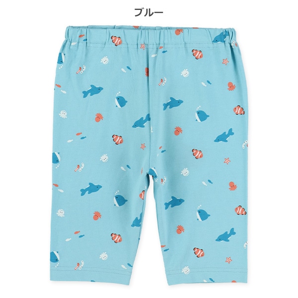 5分丈海の生き物柄レギンス