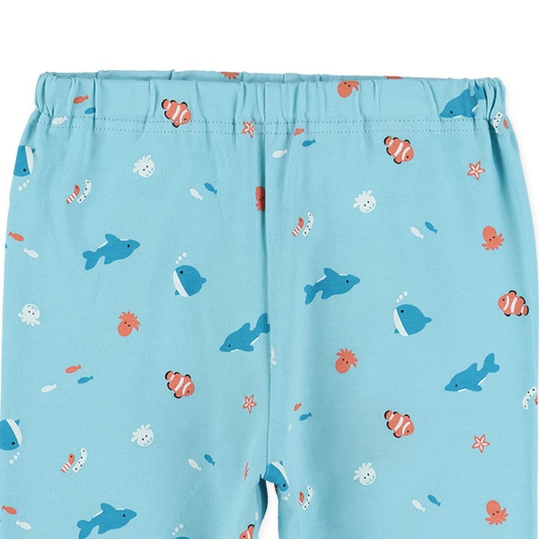 5分丈海の生き物柄レギンス