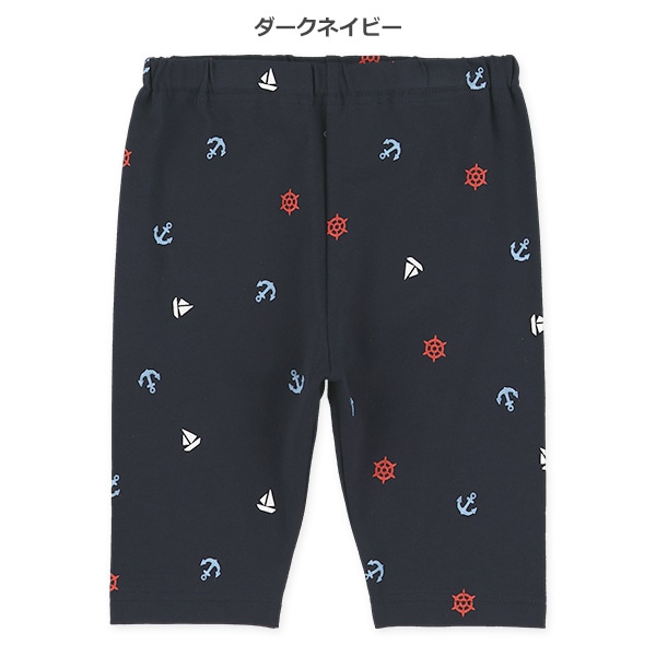 5分丈マリン柄レギンス