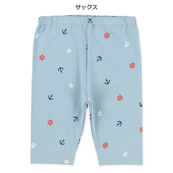 5分丈マリン柄レギンス