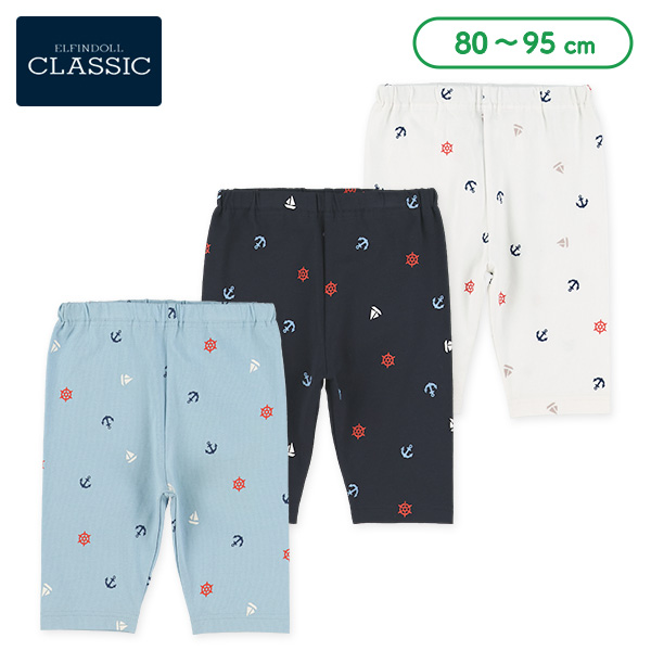 5分丈マリン柄レギンス