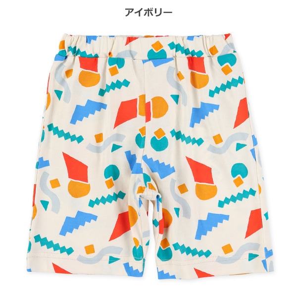幾何学総柄ハーフパンツ