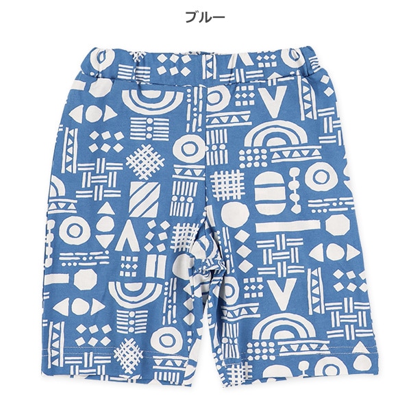 幾何学総柄ハーフパンツ