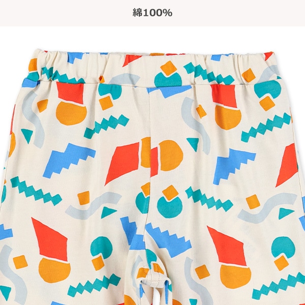 幾何学総柄ハーフパンツ