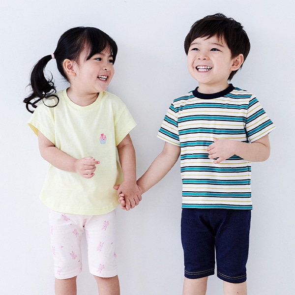 5分丈デニム風レギンス