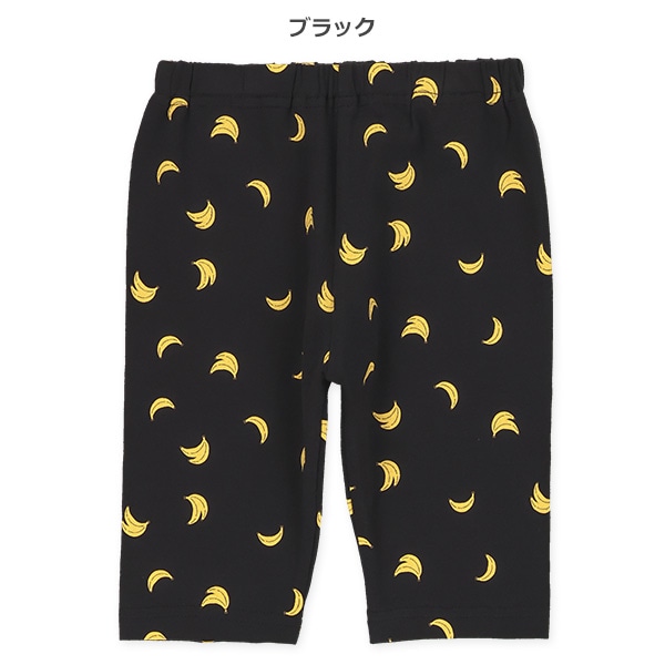 5分丈バナナ柄レギンス